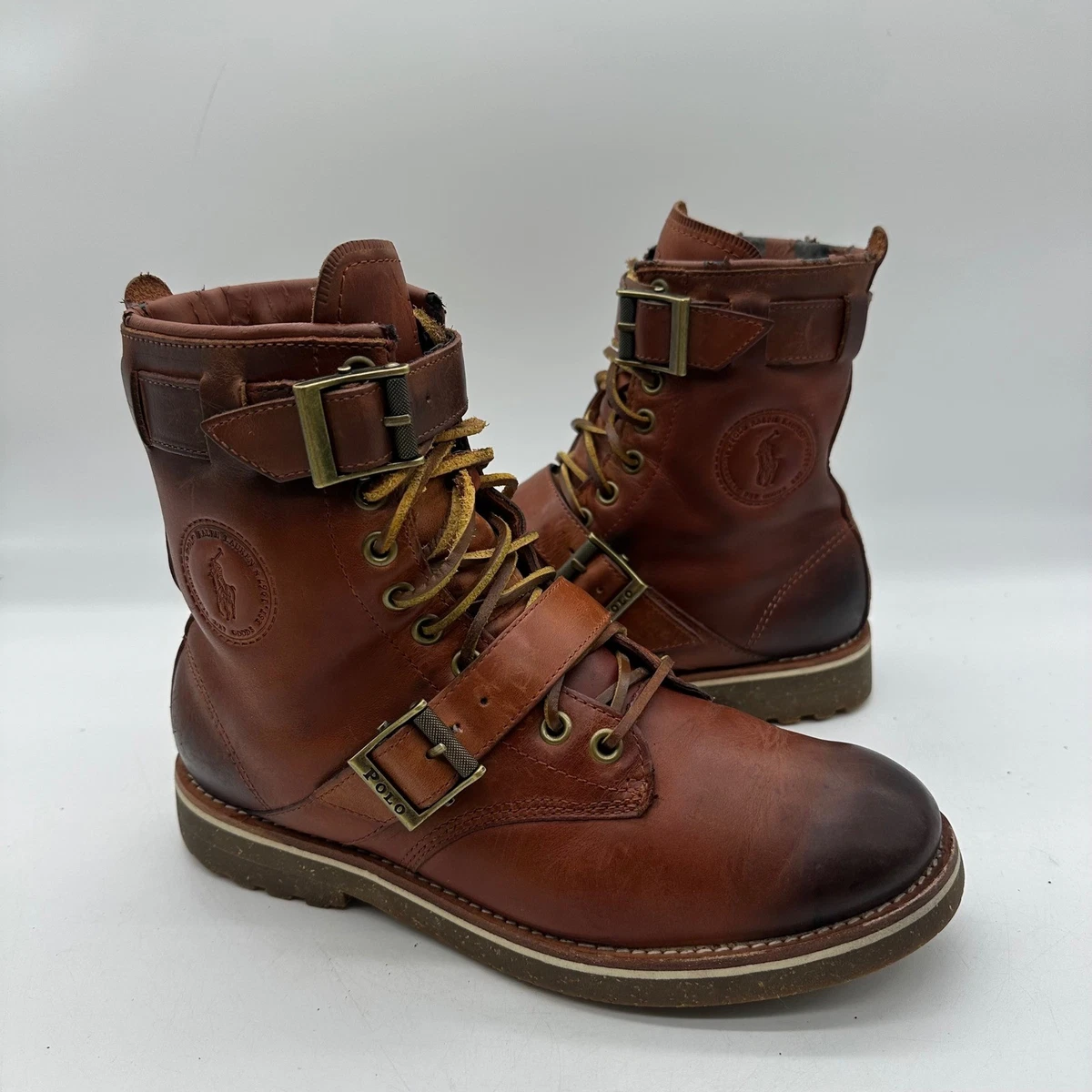 Polo Ralph Lauren Buckle Leather Upper Boots for Men for  display picture 3