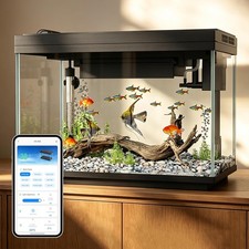Smart Fish Tank, 5.8Gallon Fish Tank,App-Controlled Self-Cleaning,Heating Rod Sm