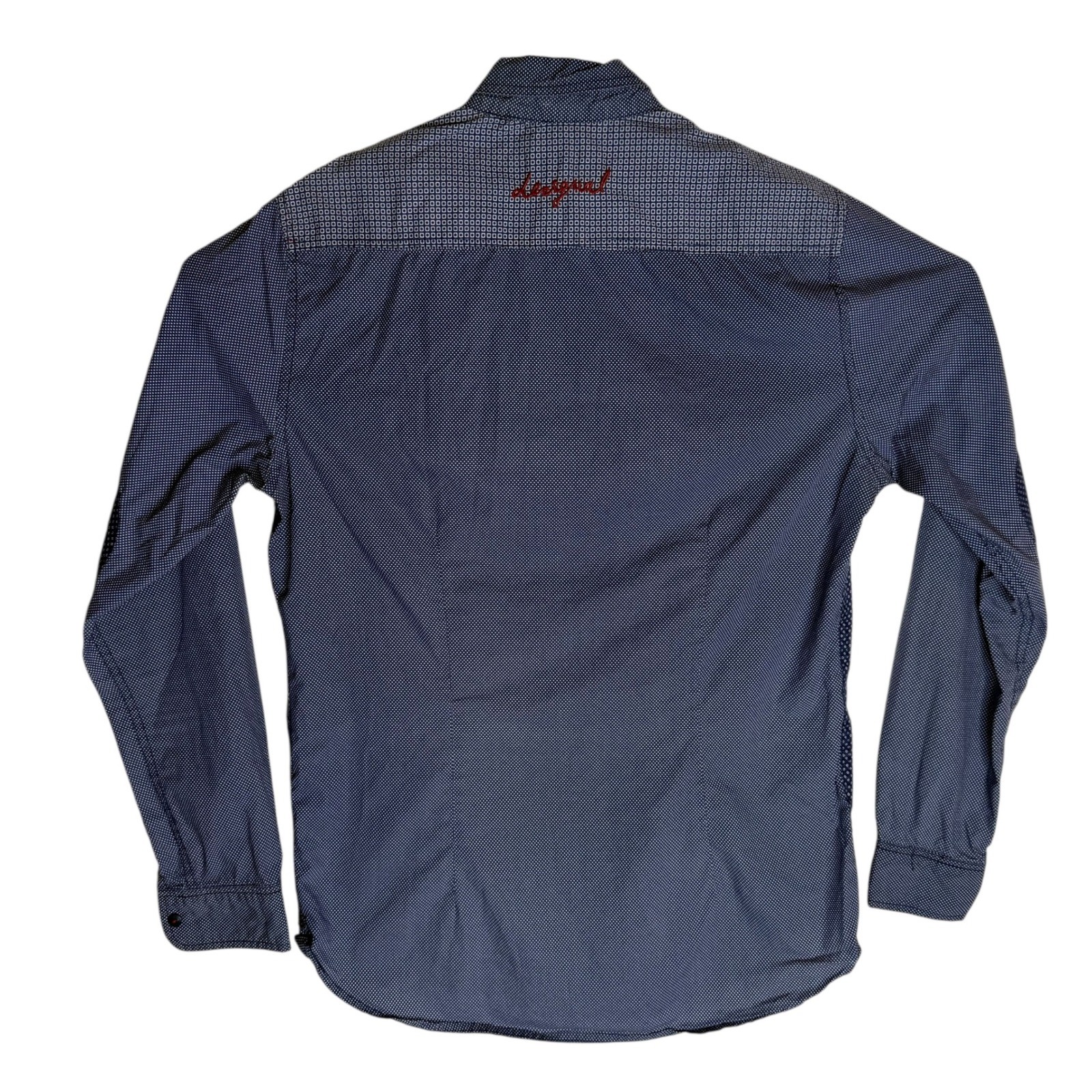 Desigual Slim Fit Patchwork Button Down Shirt Men… - image 4