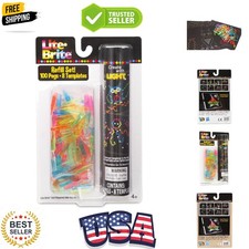 Lite Brite Peg and Template Refill Pack, Light Up Drawing Board Accessories, ...