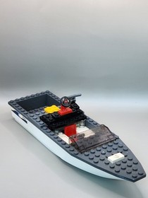 LEGO City 4642 Fishing Boat Hull 28x8 Dark Bluish Gray Top w/ Stickers Partial
