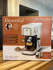 Beautiful Slim Espresso Maker with 20-Bar Pressure White Icing by Drew Barrymore
