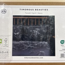 Timorous Beasties Tendril Spill Navy Pillowcase Pair - 100% Cotton - RRP £35
