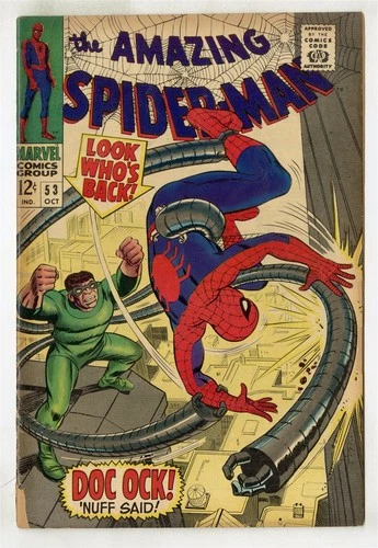 Amazing Spider-Man #53 VG- 3.5 off-white pages  vs. Dr. Octopus  Marvel  1967
