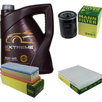 Mann Inspektionspaket Filterset 5L Mannol Extreme 5W-40 FüR Lancia Ypsilon 1.4