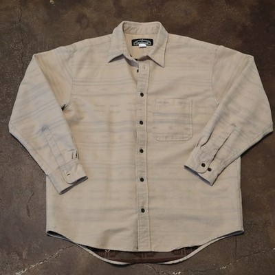 Narragansett Traders Heavy Button-Up Shirt Size L Aztec Lined Flannel Shacket