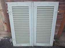 1 Paar Fensterladen - Holz - gebraucht - Höhe 117 cm, Breite 55 cm