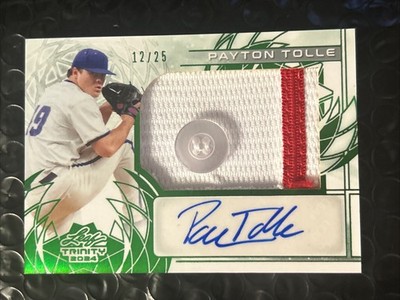 2024 Leaf Trinity Payton Tolle Button Patch Auto /25 #PA-PT1
