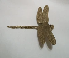 10" Solid Brass Dragonfly Door Knocker Polished Brass for Parts Missing Hardware