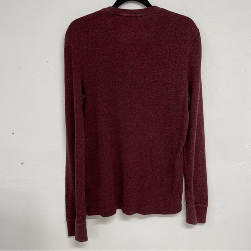 Roots Canada Burgundy Henley Thermo Herren Hemd S Herbst Langarm warm kuschelig - Bild 8 von 9