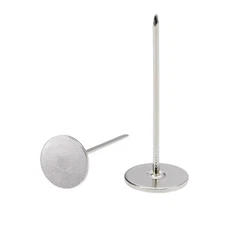 50 Pcs 18mmx50mm Upholstery Nails Tacks Flat Head Furniture Nails Silver Tone