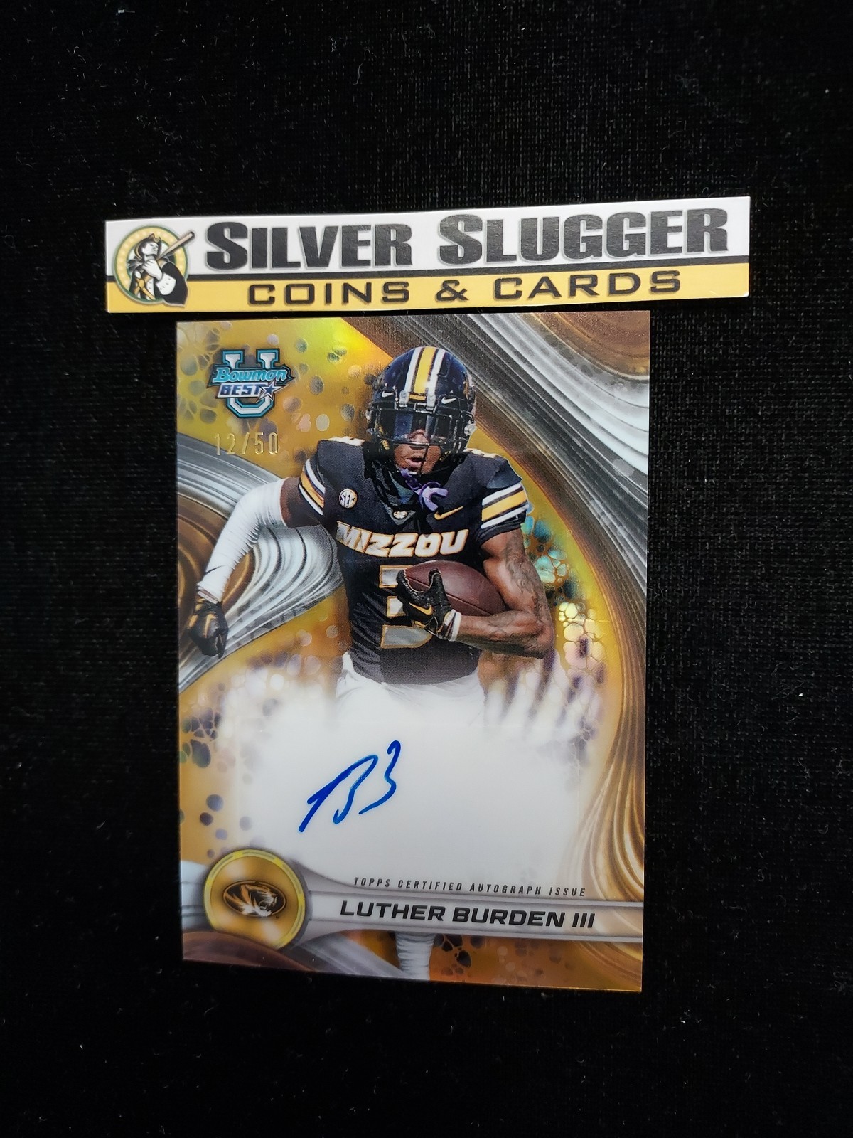 2024 Luther Burden III Bowman Best U Auto Gold Refractor /50 #BOA-LB Missouri