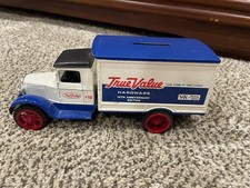1931 True Value Hardware Delivery Truck Bank by Ertl. Die-cast metal coin bank.