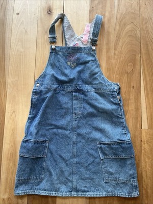Camp Beverly Hills Girls Blue Cotton Denim Jean Dress Size 14/16 Y2K Overalls