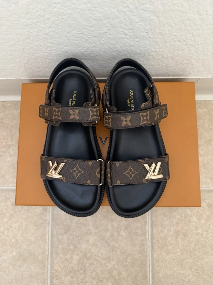 Sandalia cómoda plana al atardecer Louis Vuitton para mujer talla EU 38 (EE. UU. 7,5 - 8) Foto 2 de 4