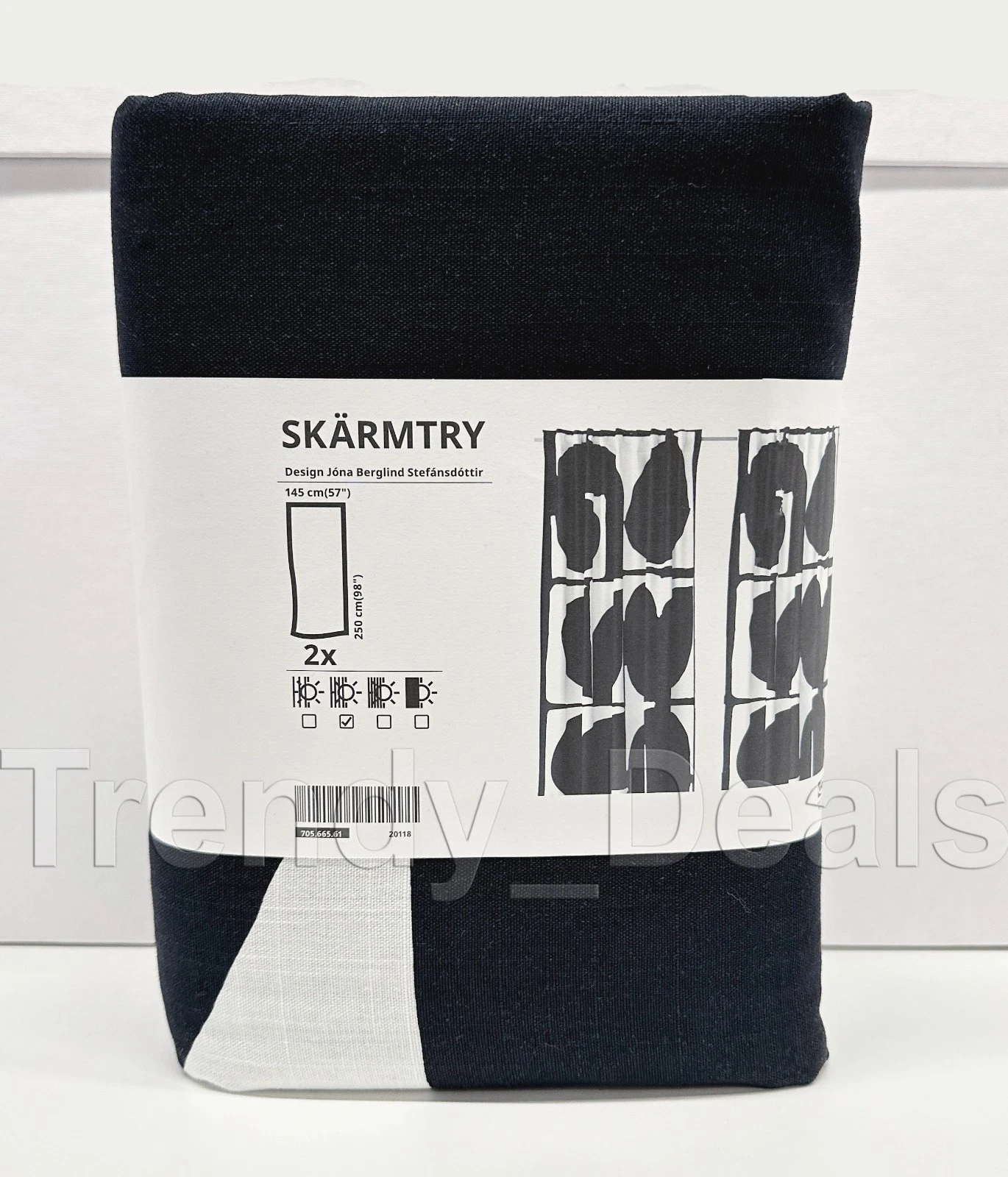 Ikea SKARMTRY SKÄRMTRY Curtains 2 Panels (1 pair) 57" x 98" Black/White - NEW
Opens in a new window