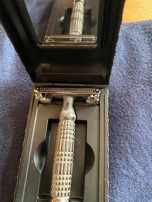 Premium Rasierhobel 'Hamburg' Schwarz mit Etui