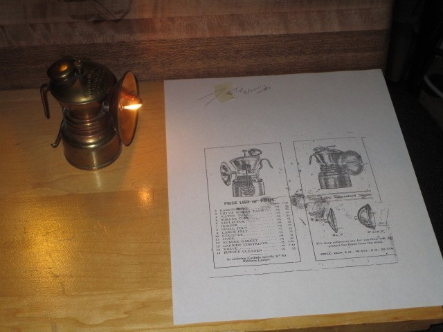 Miners BALDWIN 1906 CARBIDE LAMP - EXCELLENT!!