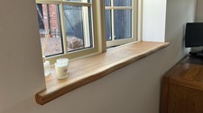Waney Edge Oak Window Sills, Solid European Oak - machined to order