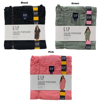 Gap Women's Lightweight & Breathable 100% Cotton Gauze Pop-Over Dress
