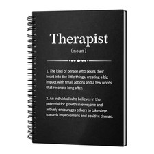 Msticey Therapist Definition 160 Blank Pages Hardcover 8.1x6.0 inches, white 