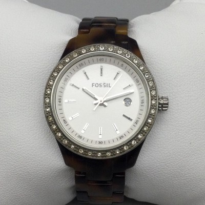 Fossil Stella Womens Watch 30mm Faux Tortoise Crystals ES  display picture 2