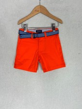Image of Polo Ralph Lauren, Boy's Bright Orange Belted Chino Shorts, Size 3 YRS - New