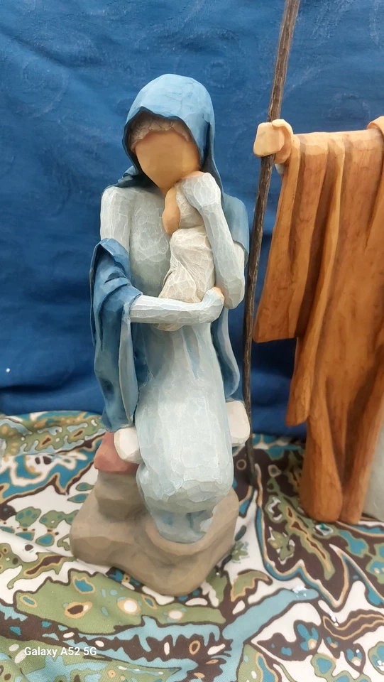 The Christmas Story Willow Tree Joseph Mary, And Baby Jesus. 11.5-14.5' NOB - Image 4 of 4