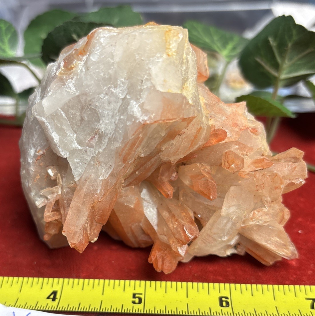 red hematoid quartz Cluster 388 Grams