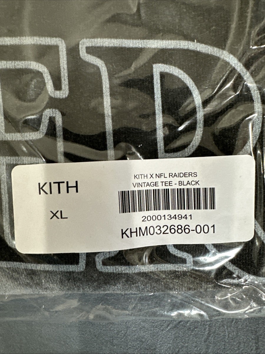 KITH x NFL Raiders Tシャツ Kith & '47 for the NFL Oakland Raiders Vintage Tee Black T-Shirt