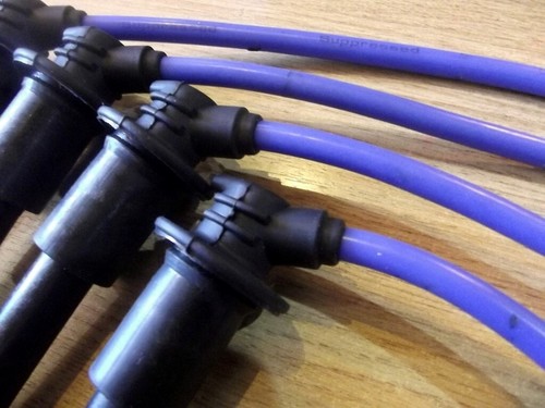HT leads, blue 8mm spark plug ignition lead set, Mazda MX5, 1.6 1.8 Eunos MX-5 - Picture 3 of 4