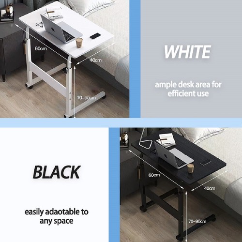 Overbed Table Medical Care Over Bed Chair for meals laptop work study 80cm White - Picture 10 of 12