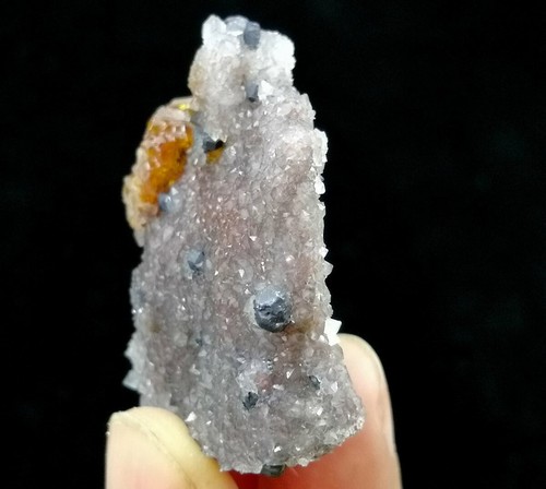 42 mm tanto esfalerita como galena recubiertas por Drusy Quartz de China B7324 - Imagen 3 de 6