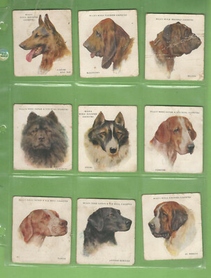 #FF.  LOT OF TWENTY EIGHT(27)  1927  DOGS  WILLS  CIGARETTE CARDS - SERIES 1 & 2