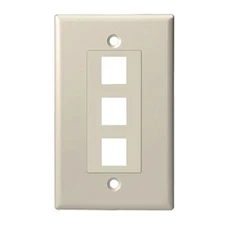 SCP 203D  - 3 PORT KEYSTONE INSERT DECORATOR STYLE WALL PLATE – 10 EACH/PER PACK