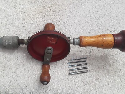 1939 Vintage Stanley Defiance No. 1220 Hand Drill w/ 5 Bits | eBay