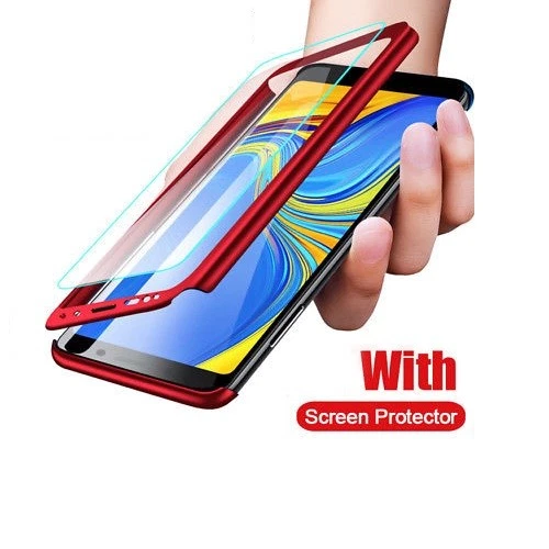 Funda híbrida completa 360° para Samsung Galaxy J8 J6 (2018) + cubierta de vidrio templado Foto 2 de 2