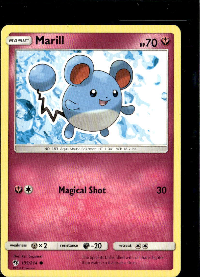 Pokemon Marill 135/214 Lost Thunder Non Holo Common  2 Card Lot