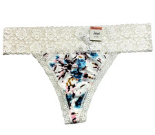 NWT Jenni Women's 3XL Lace Trim Thong Multi Tiedye
