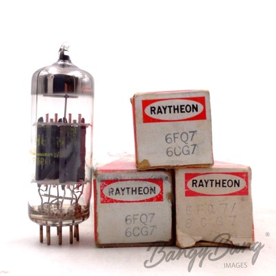 3 Raytheon 6FQ7 Noval 9 pin Twin Triode Tube Valve- BangyBang Tubes