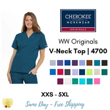 Cherokee Workwear Originals Women's V-Neck Scrub Top , Style 4700