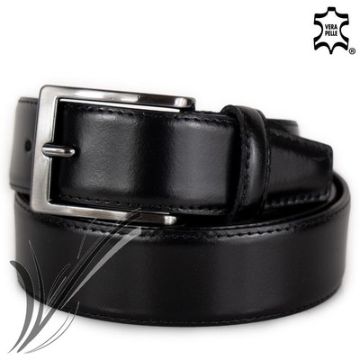 Cintura nera da uomo elegante cerimonia cinta in vera pelle per