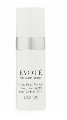 Evote Beauty White Carbon Anti-Aging Day Eye Serum SPF 15 0.5 oz $46 NEW SEALED