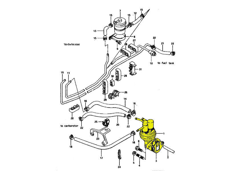 1986-1989 Suzuki Samurai Mechanical Fuel Pump FOR Suzuki Samurai