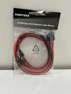 Phanteks 8-PIN (6+2) VGA Extenstion Cable 500mm