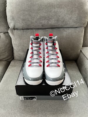 Size 12 - Nike Air Jordan 9 Retro Fire Red Cool Grey with Receipt
