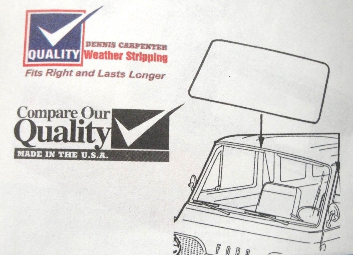 Glass Run Window Channel for 1961-1967 Ford Econoline Black Front Left Right