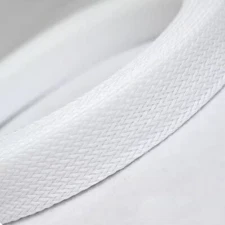 PET Nylon Braided Sleeve Tube Cable Expandable Sheath Sleeve 10mm x 10m White