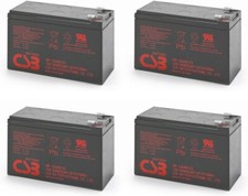 Lot of 4 CSB HR1234WF2 High Rate 12V 34W SLA Battery w/ .25" F2 Terminals