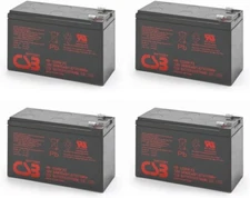 Lot of 4 CSB HR1234WF2 High Rate 12V 34W SLA Battery w/ .25" F2 Terminals